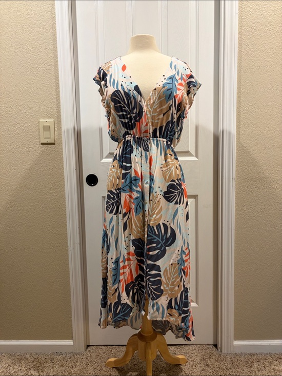 saltwater LUXE Dresses & Skirts - Saltwater Luxe tropical hi low Women's Dress size L designed in Los Angeles
